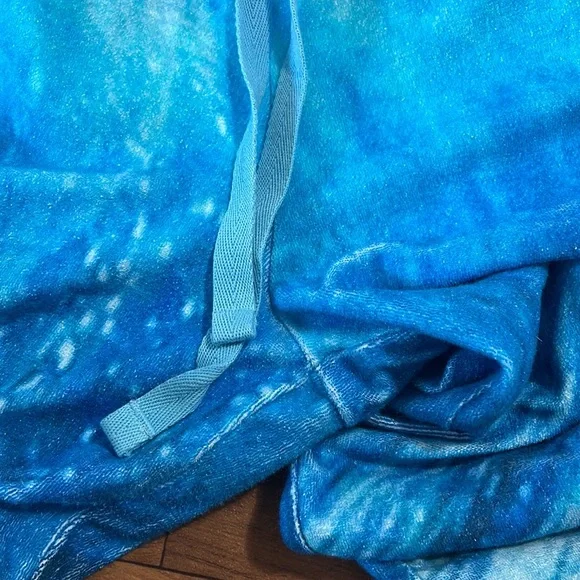 NWT Free People House Of Sunny Wave Towelling Pants Size 4 Beach Ocean Blue Soft - Picture 6 of 11